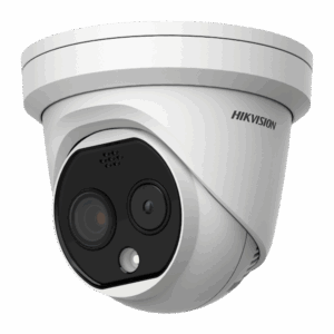 DS-2TD1228-2/QA, Thermisch bi-spectrum dome, 2.1mm, Strobe/Audio